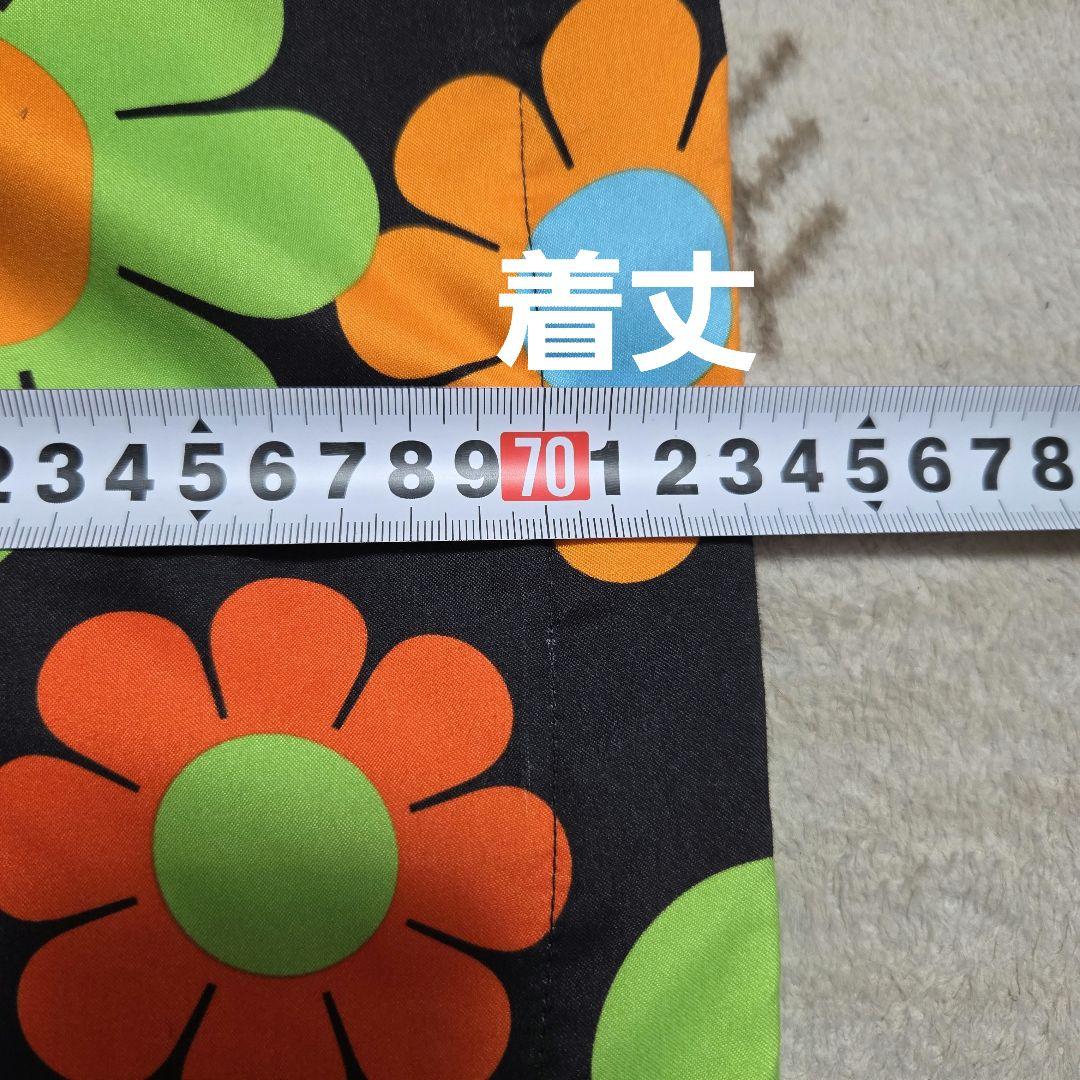 ラウドマウス 黒×マルチ花柄 ハーフジップ 刺繍ロゴ アノラック