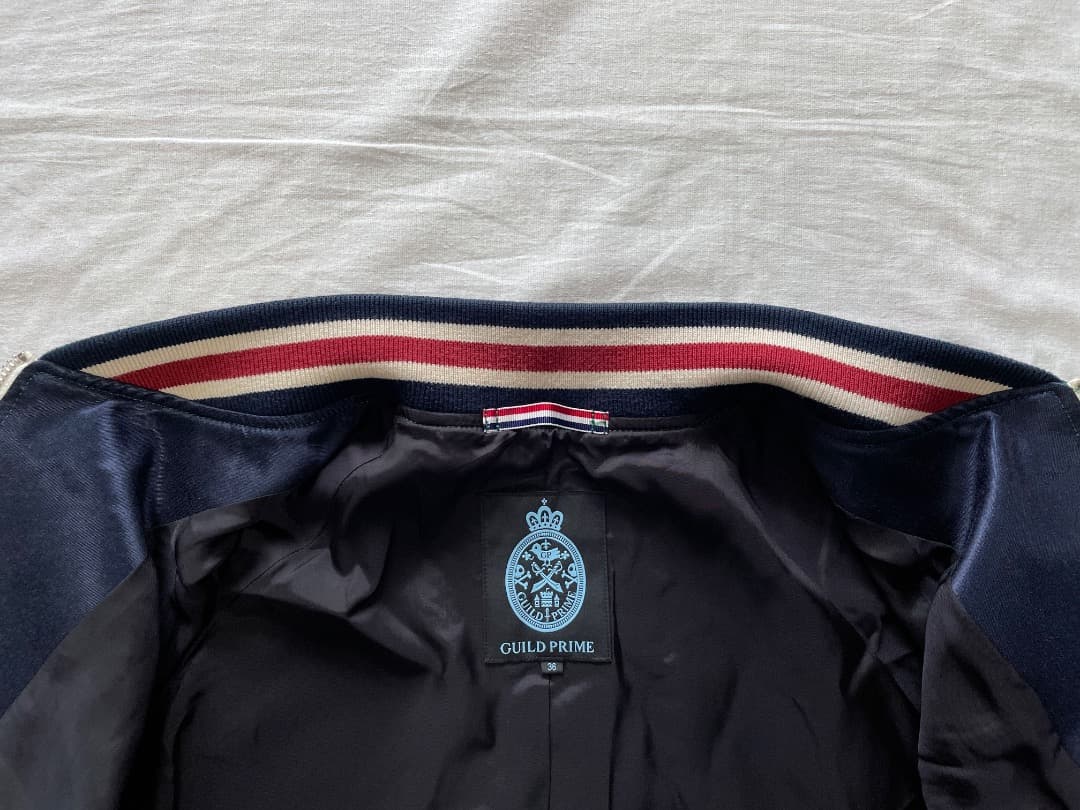 GUILD PRIME ギルドプライム ホワイトベア マルチカラー スカジャン