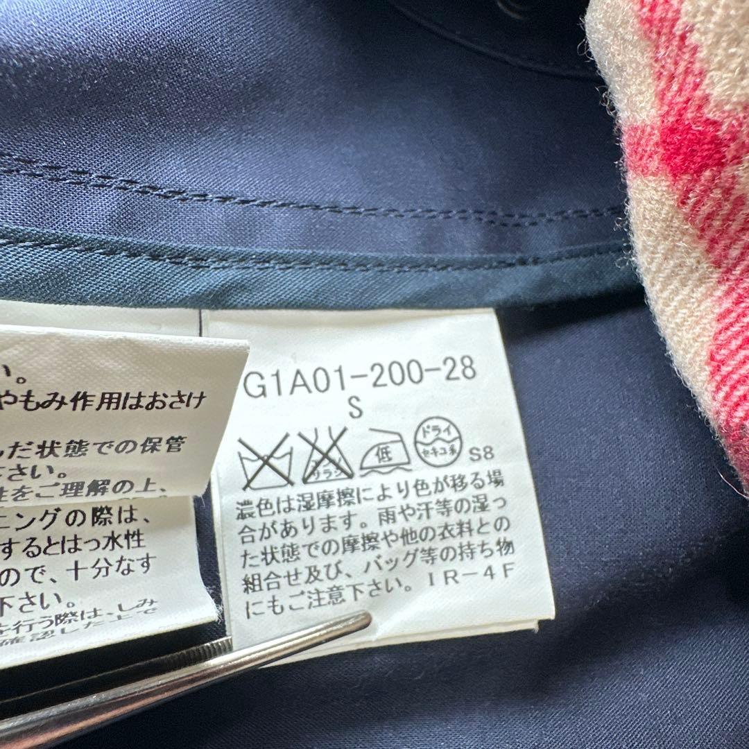 MACKINTOSH LONDONインナー付ゴム引きコート Sサイズ ネイビー