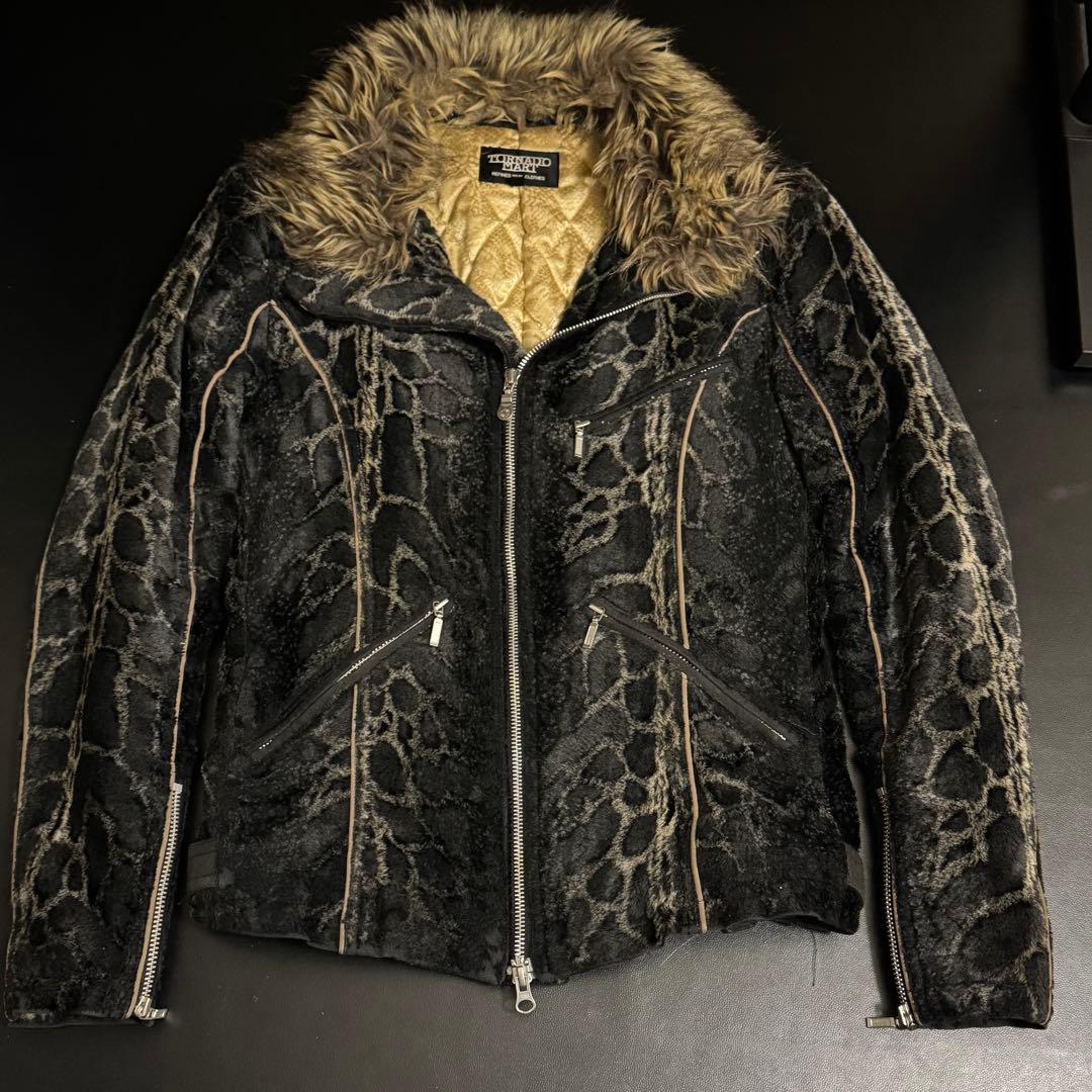 Micro-Velvet Leopard Fur Jacket - メルカリ