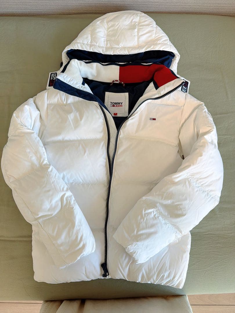  JEANS フード付きダウンジャケット ホワイト