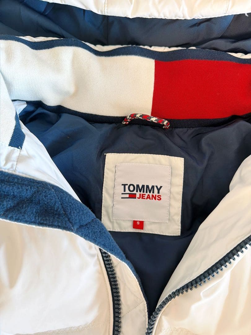  JEANS フード付きダウンジャケット ホワイト