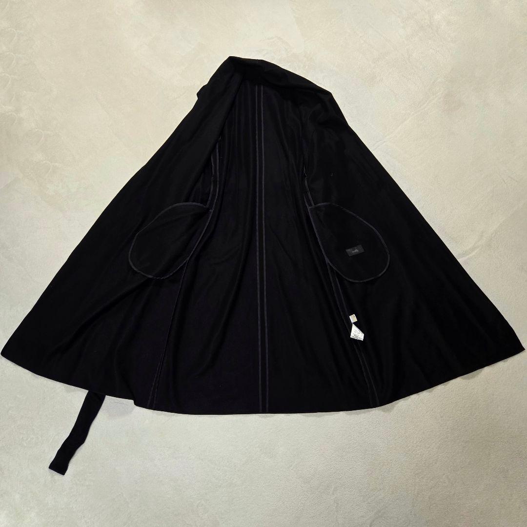 [美品]modify ガウンコート カシミヤ100% ベルト付き ショールカラー