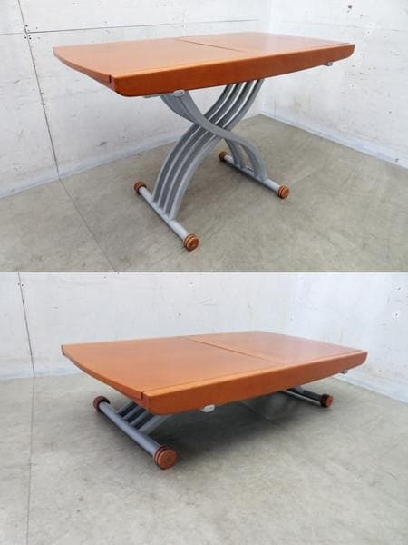 イタリア□OZZIO□蛇腹□伸長昇降機能□ダイニングテーブル/リビング