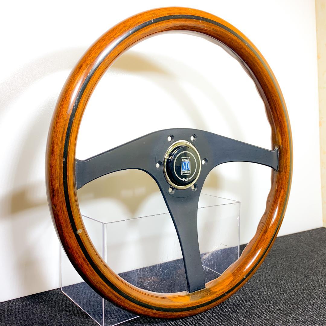 ナルディ 2000タイプ2 ウッドステアリング 36.5φ 新品ホーンボタン付
