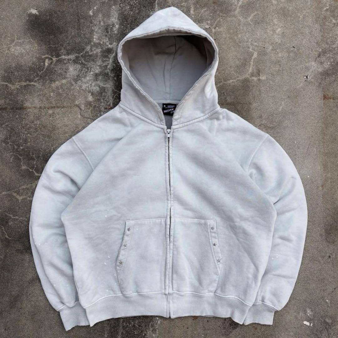 belvet ジップパーカー グレー - メルカリ
