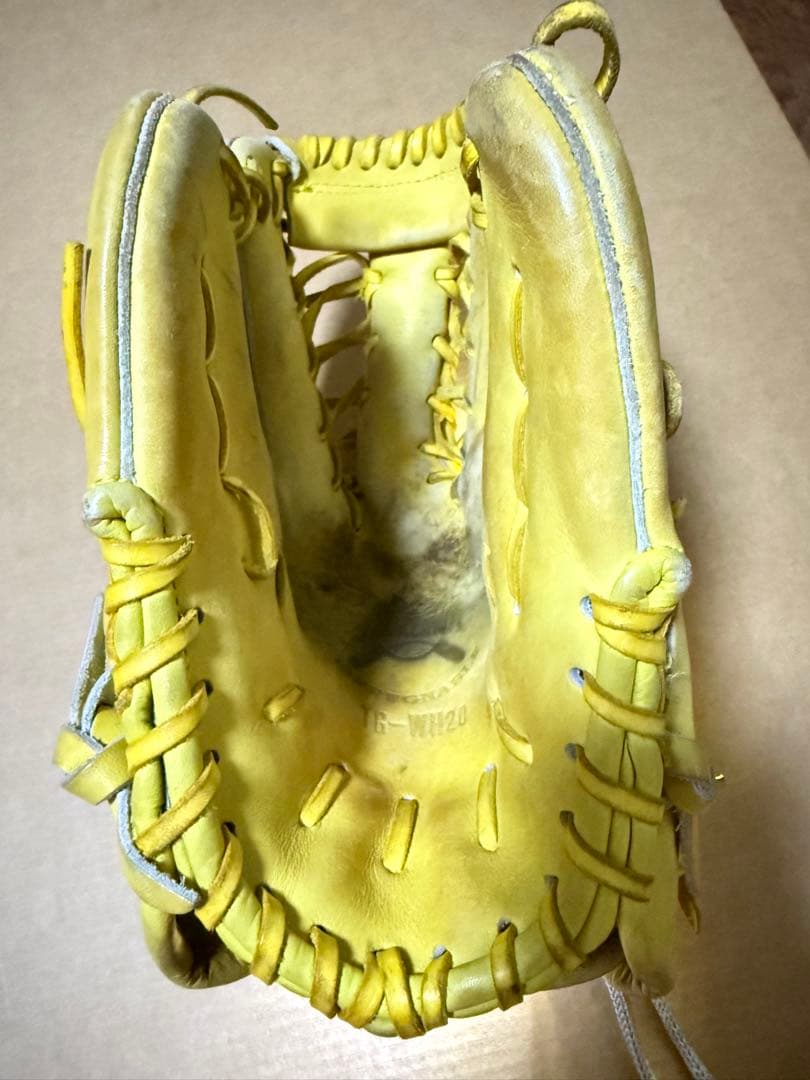 タマザワ 両投げ用　軟式グローブ イエロー［希少］