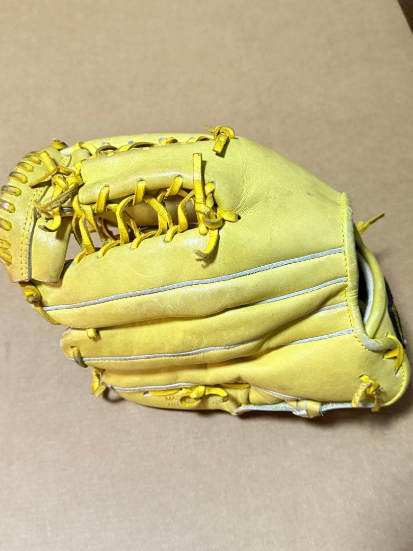 タマザワ 両投げ用　軟式グローブ イエロー［希少］