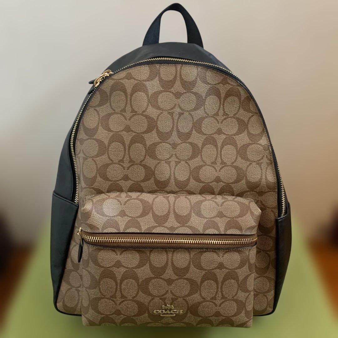 n__0304様 【COACH】リュック・バックパック ベージュ/ブラック