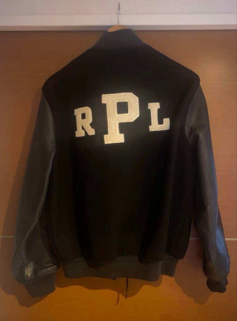 POLO SPORT 袖レザースタジャン L