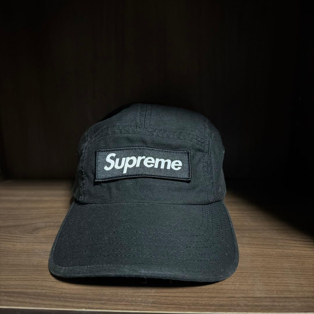 Supreme ブラック キャップ - メルカリ