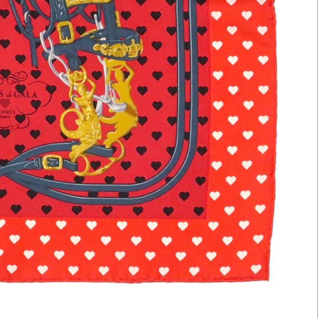 エルメス カレ42 レッド ハート柄 スカーフ - メルカリ