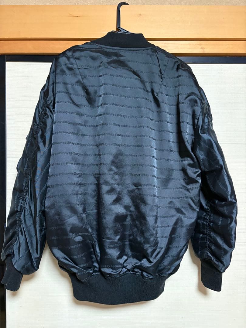 MA-1スタイル 黒 ナイロンジャケット