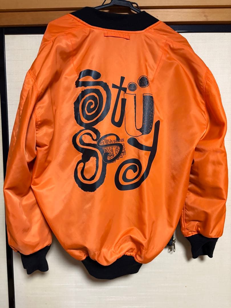 MA-1スタイル 黒 ナイロンジャケット