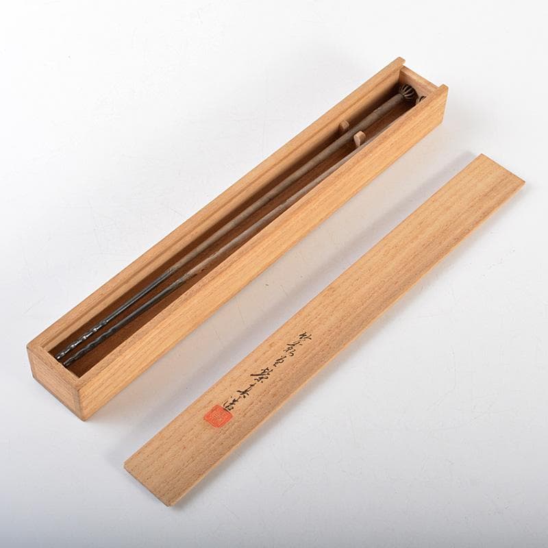 m 様専用茶道具 竹影堂 栄真造 南鐐 菊頭透火箸 共箱 C 6044 - メルカリ