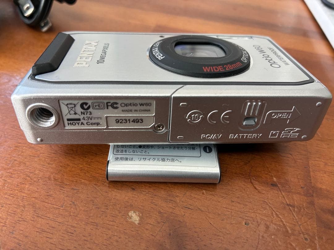 PENTAX Optio W60 防水デジカメ 美品 付属品完備 動作確認