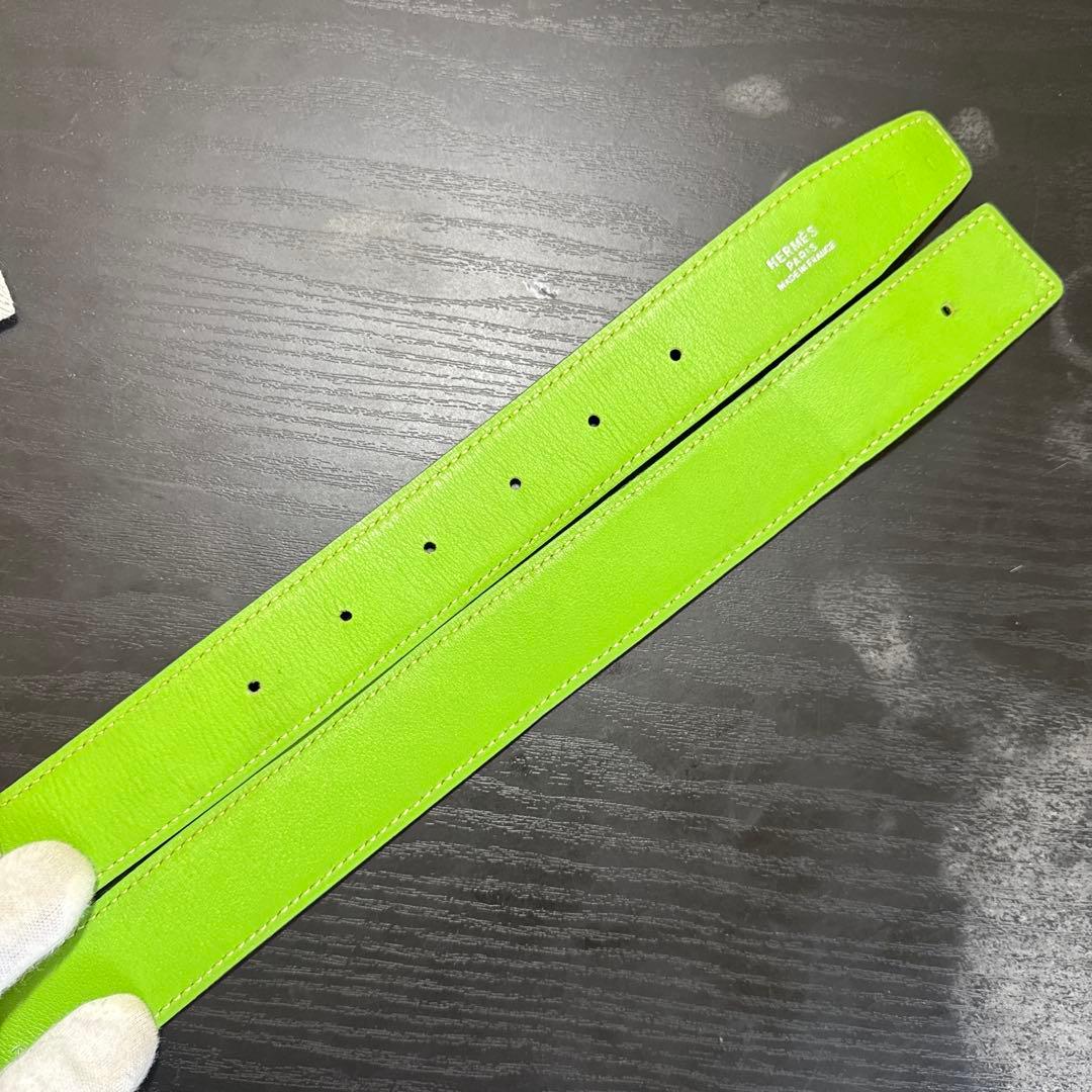 HERMES エルメスコンスタンスリバーシブルベルト75 シルバーバックル　美品