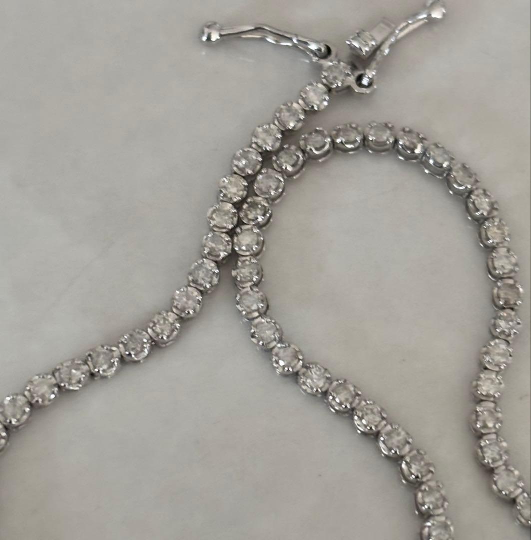 K18WGダイヤモンドブレスレット テニスブレスレット　0.95ct 16㎝