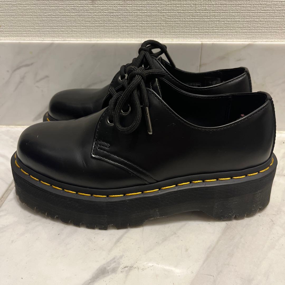 ♡ dr.martens 1461 quad UK4 黒 厚底 3ホール