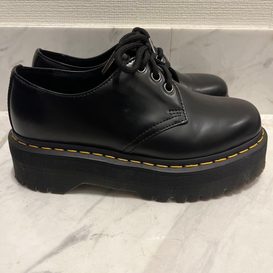 ♡ dr.martens 1461 quad UK4 黒 厚底 3ホール