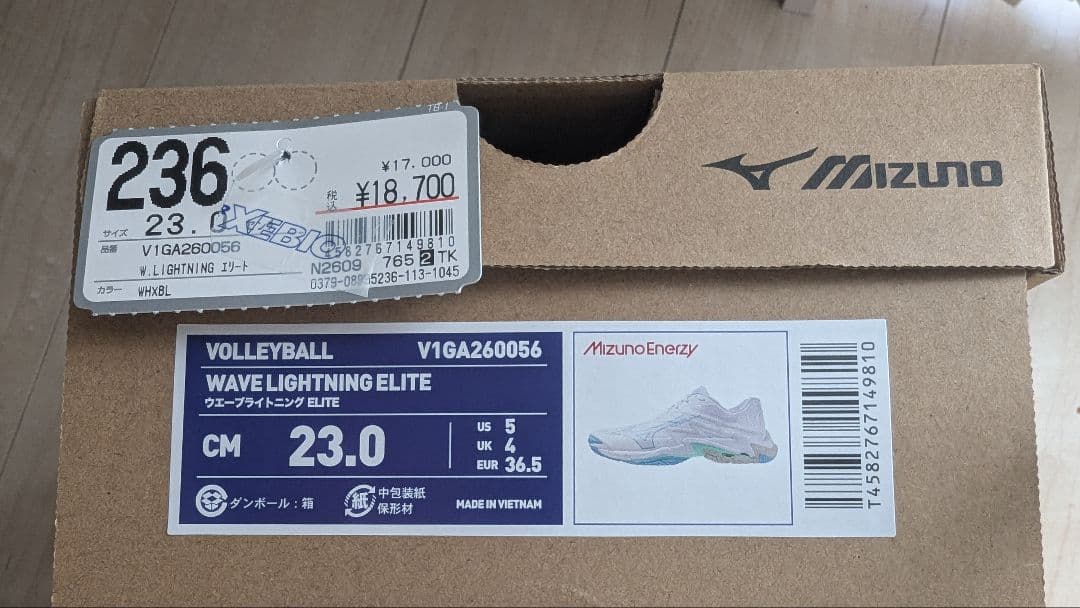 Mizuno バレーボールシューズ 23.0cm