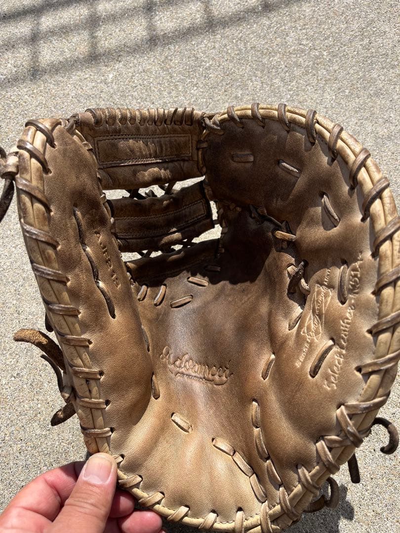 野球　ファーストミット　SSK 少年軟式用　軟式　　右投げ用　キャメル