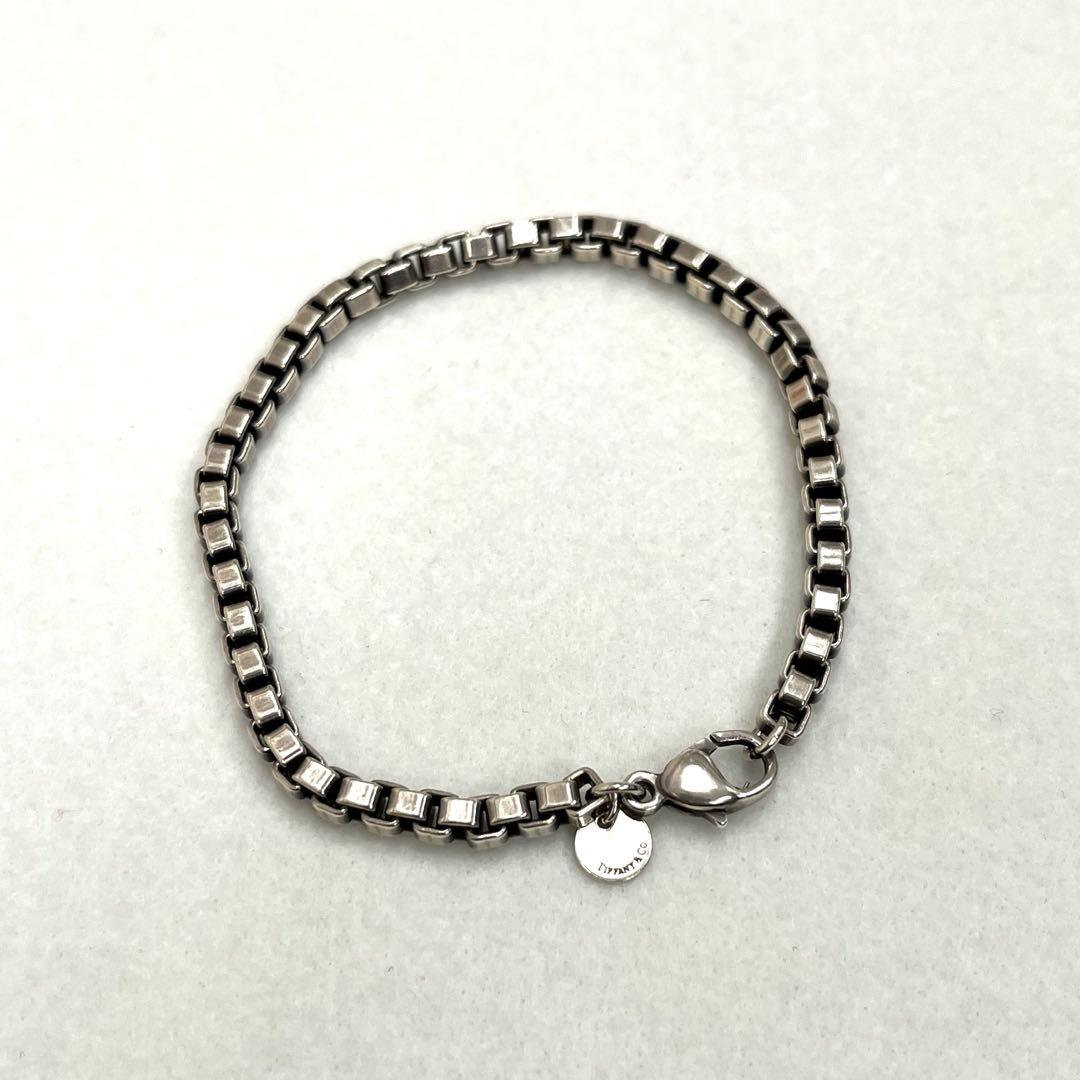 【T】Tiffany & Co.ベネチアンシルバー チェーンブレスレット