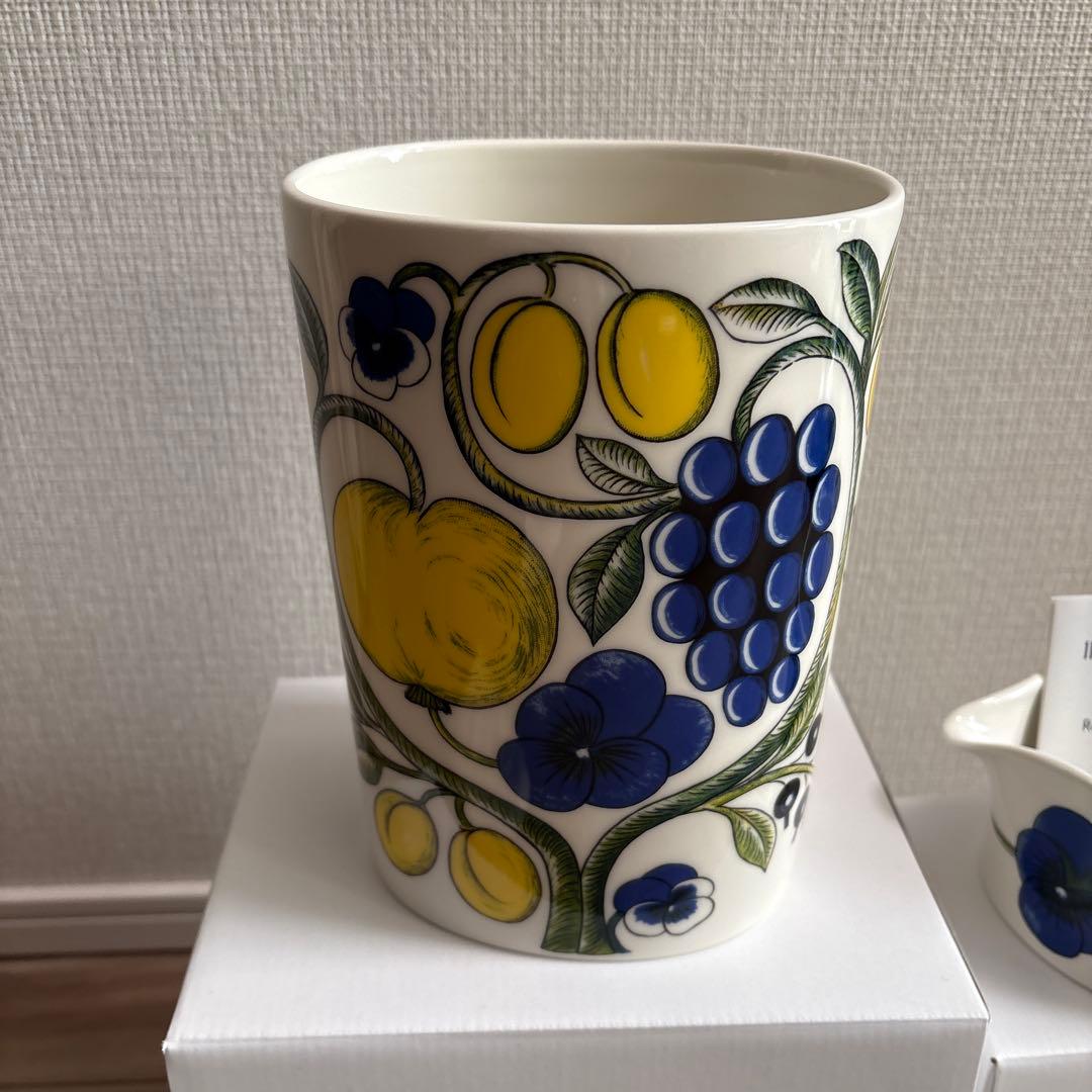 ARABIA フルーツパターン 花瓶とピッチャーセット