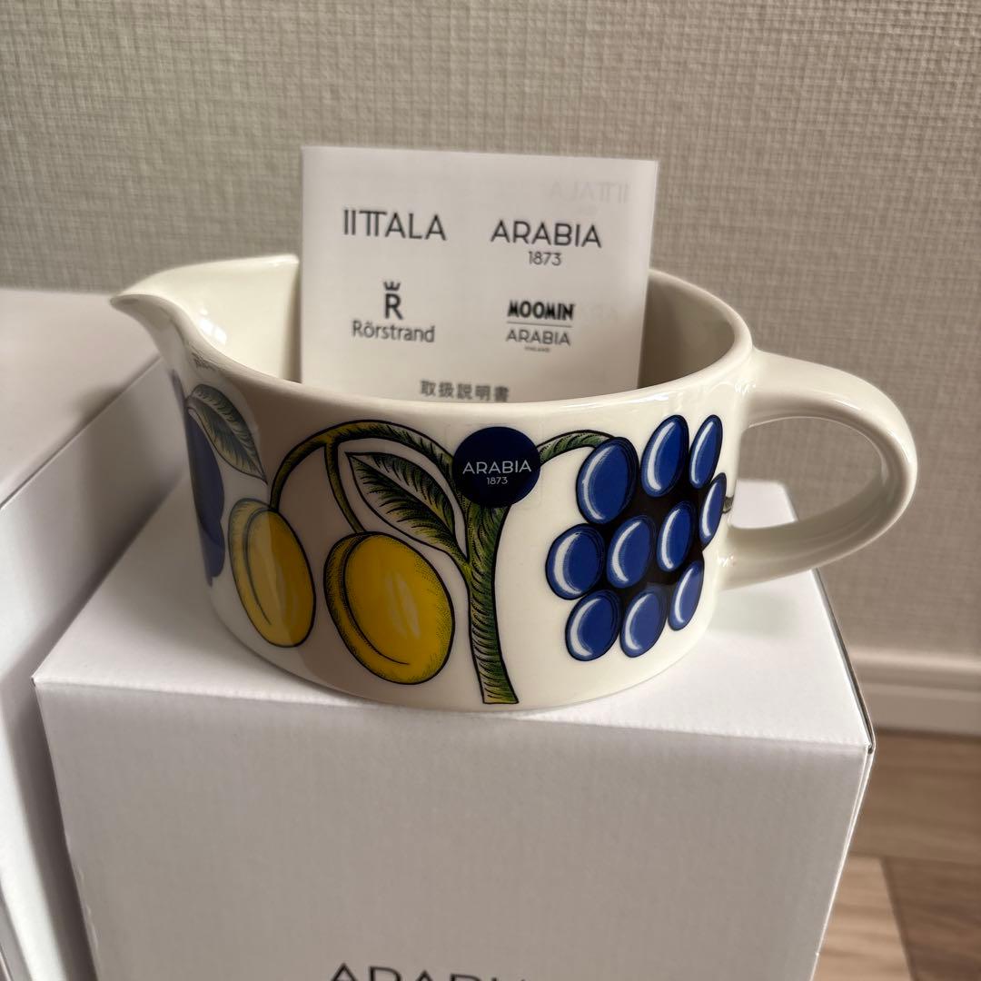 ARABIA フルーツパターン 花瓶とピッチャーセット