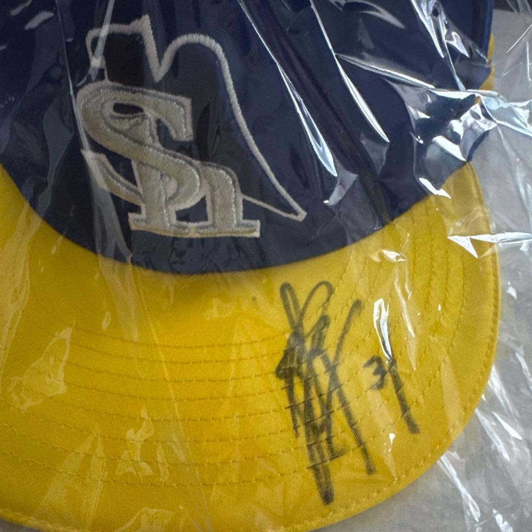 ソフトバンク 栗原陵矢 直筆サイン入り 実使用キャップ 証明書付 2020年