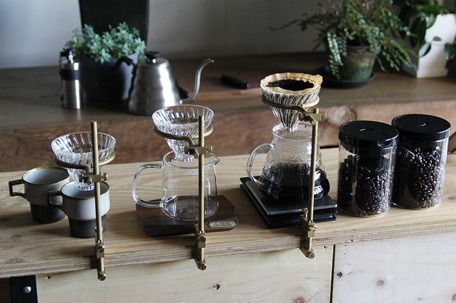 フェデカコーヒードリッパー、シェラカップホルダー、ポール3本