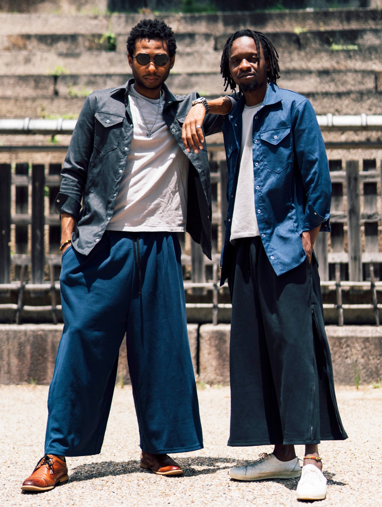 値下げしました sacai 小紋柄 ネイビーパジャマパンツ オンライン