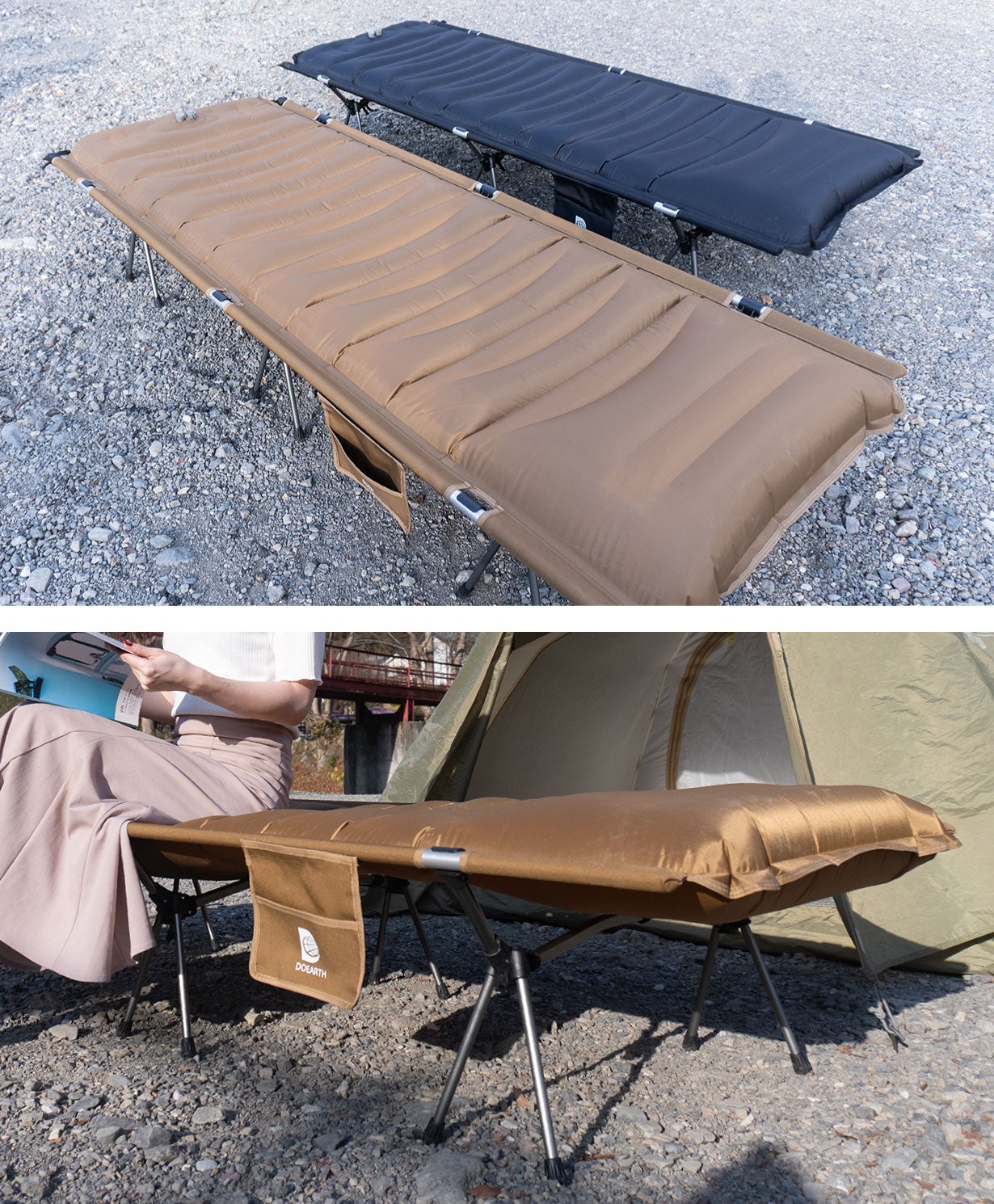 コットの進化系！極厚10cmのマットが一体に！キャンプ泊に沼るエアー