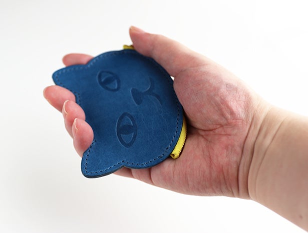 にゃんこ型（ネコ型）本革コインケース「にゃんコインケース