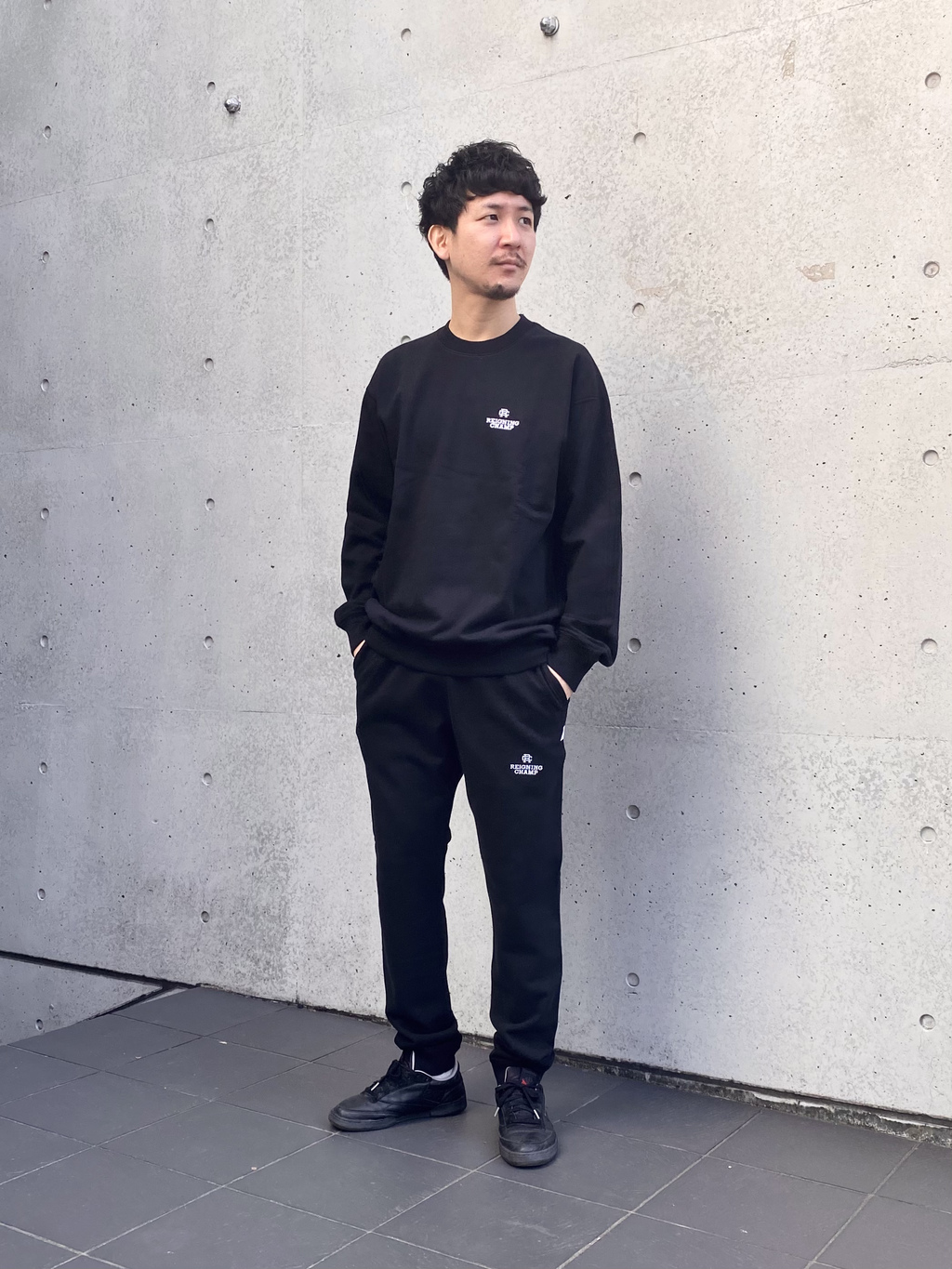 WAX THM スウェット上下 セットアップ ブラックM ロンハーマン WAX THM