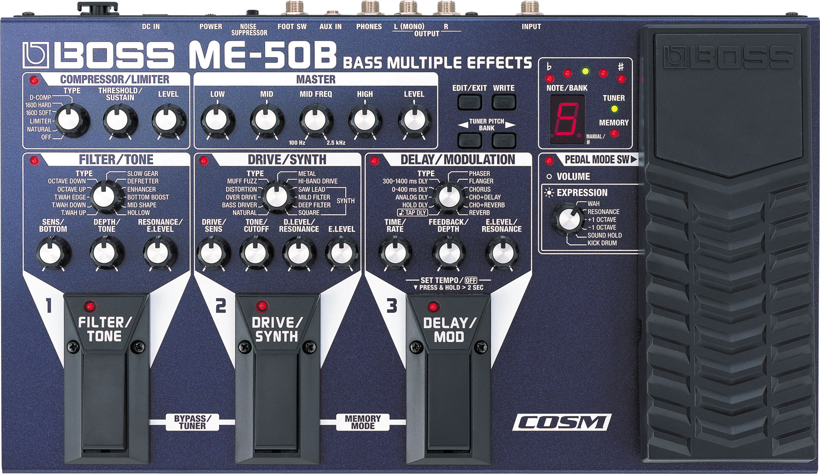 BOSS - ME-50B | Bass Multiple Effects
