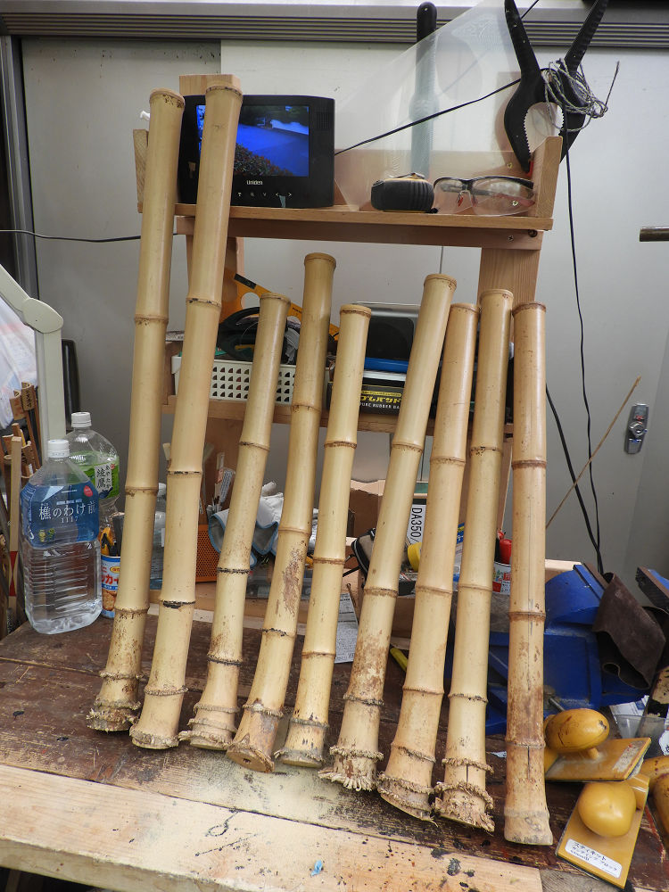 地無し尺八 二尺延べ管【無銘】