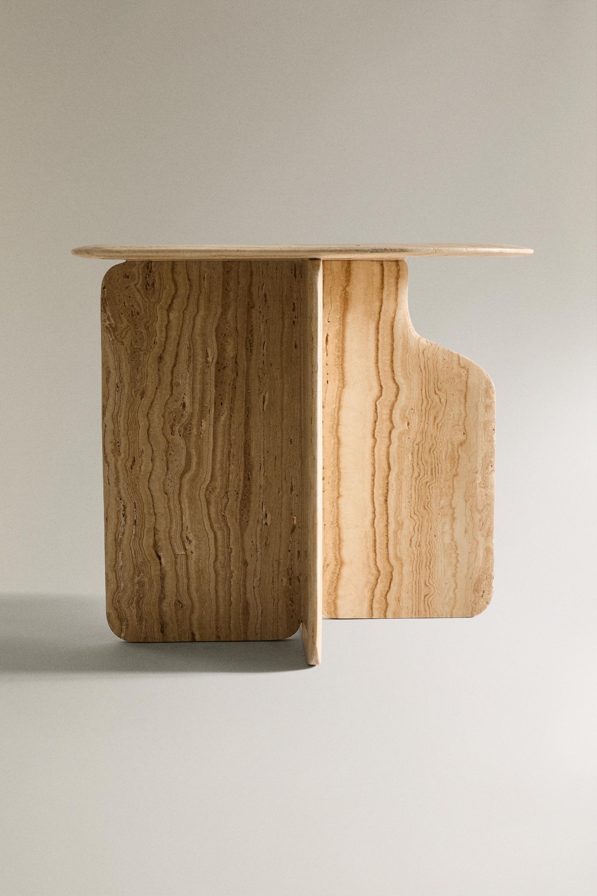 トラバーチン サイドテーブル - エクリュ | ZARA Japan / 日本