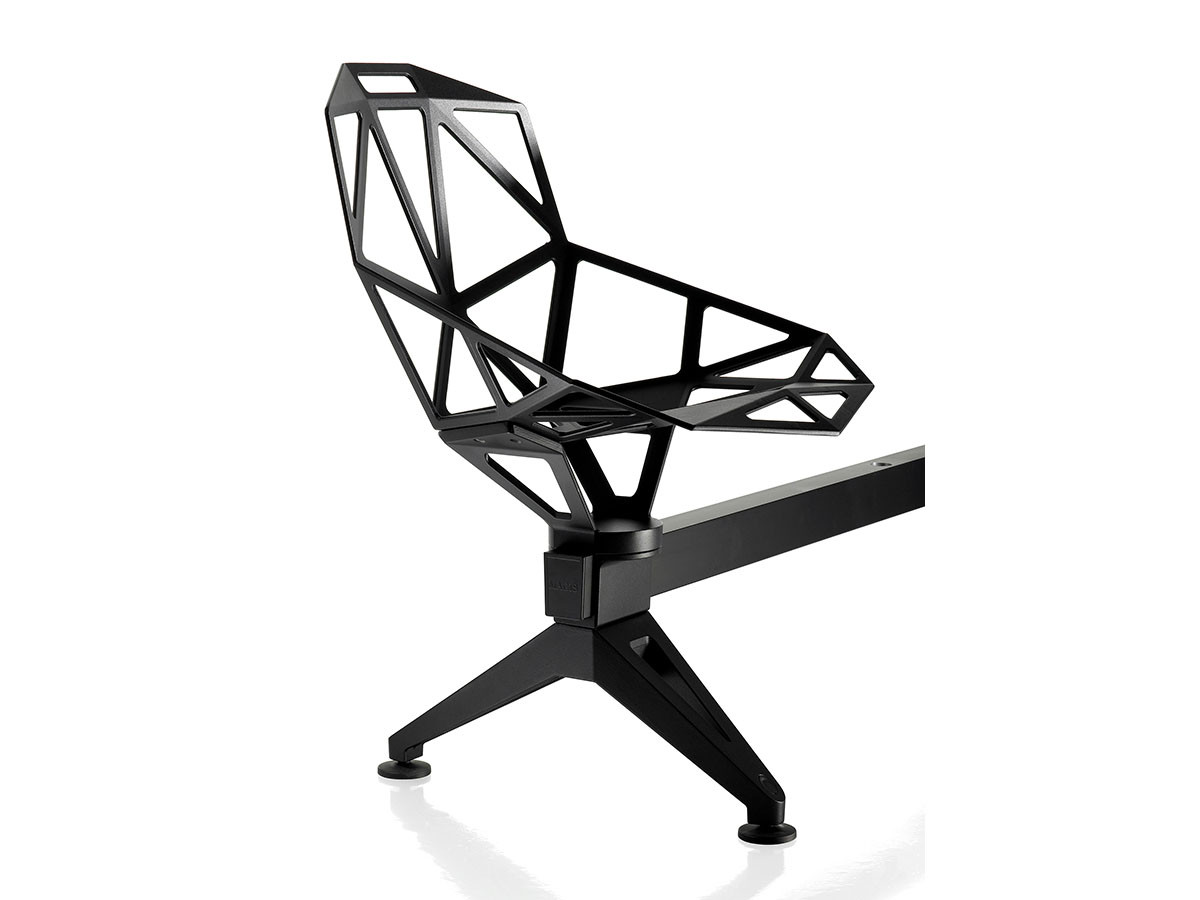 送込美品！MAGIS chair one革座面付きデザイナー椅子 送込美品！MAGIS