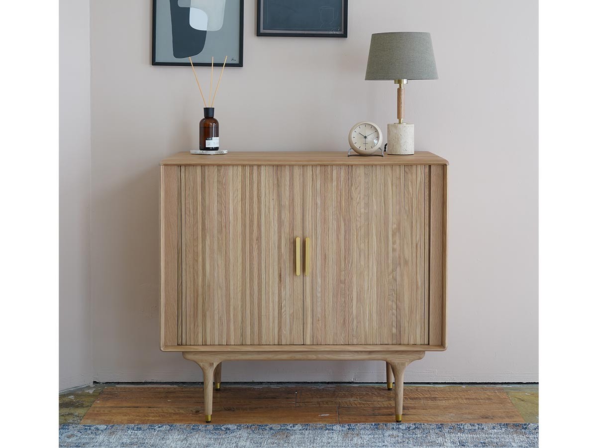 XANDER DESIGNS JULIE 2DOOR LOW CABINET WHITE OAK / サンダー