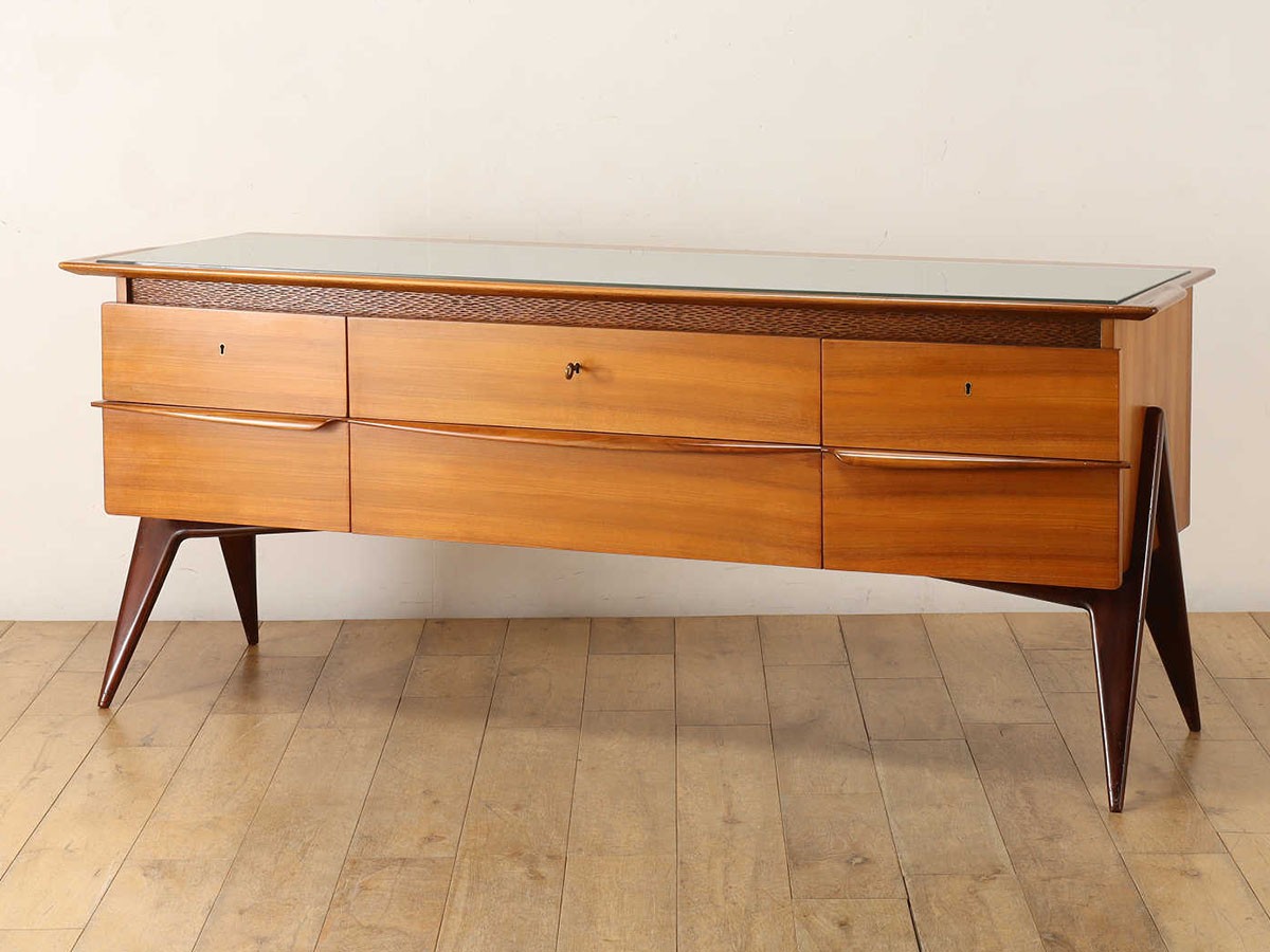 Lloyd's Antiques Real Antique Italian Glass Top Sideboard / ロイズ