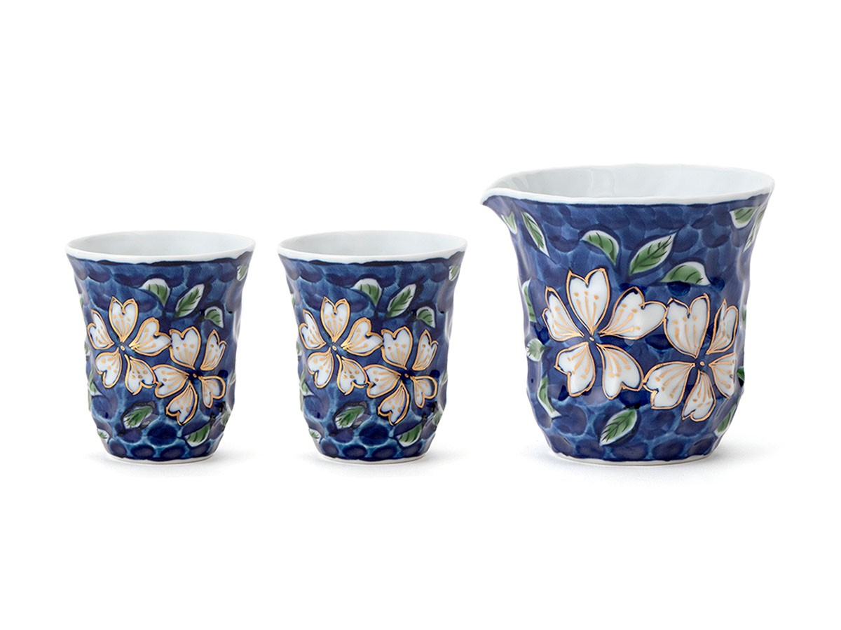 源右衛門窯 染金彩桜濃 酒器 / げんえもんがま 染金彩桜濃 酒器