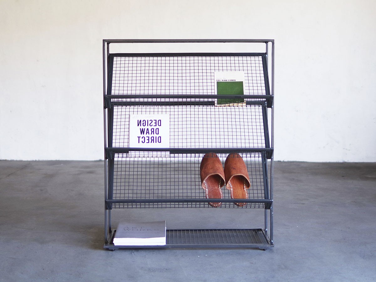LIFE FURNITURE IRON DISPLAY MAGAZINE RACK / ライフファニチャー