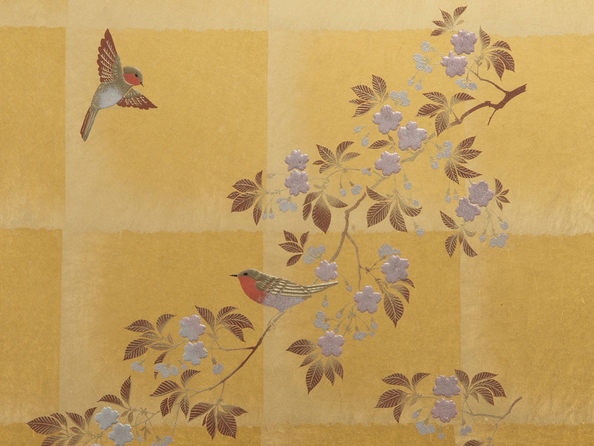 箔一 花見鳥 アートパネル / はくいち 花見鳥 アートパネル