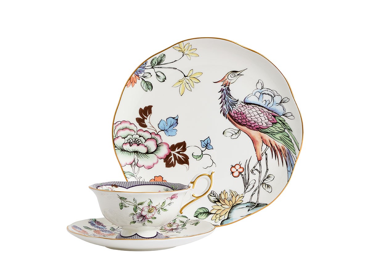 WEDGWOOD WONDERLUST FORTUNE CUP & SAUCER + PLATE SET / ウェッジ