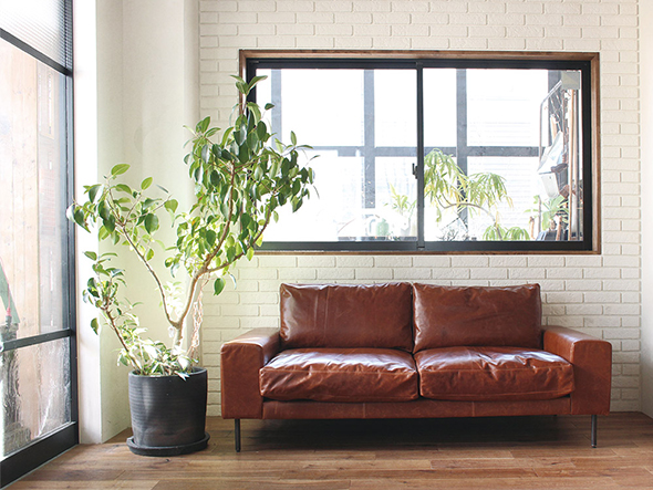 a.depeche VIDER sofa camel oil leather / アデペシュ ヴィデル