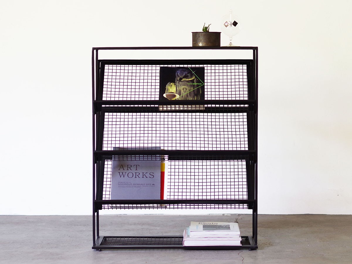 LIFE FURNITURE IRON DISPLAY MAGAZINE RACK / ライフファニチャー