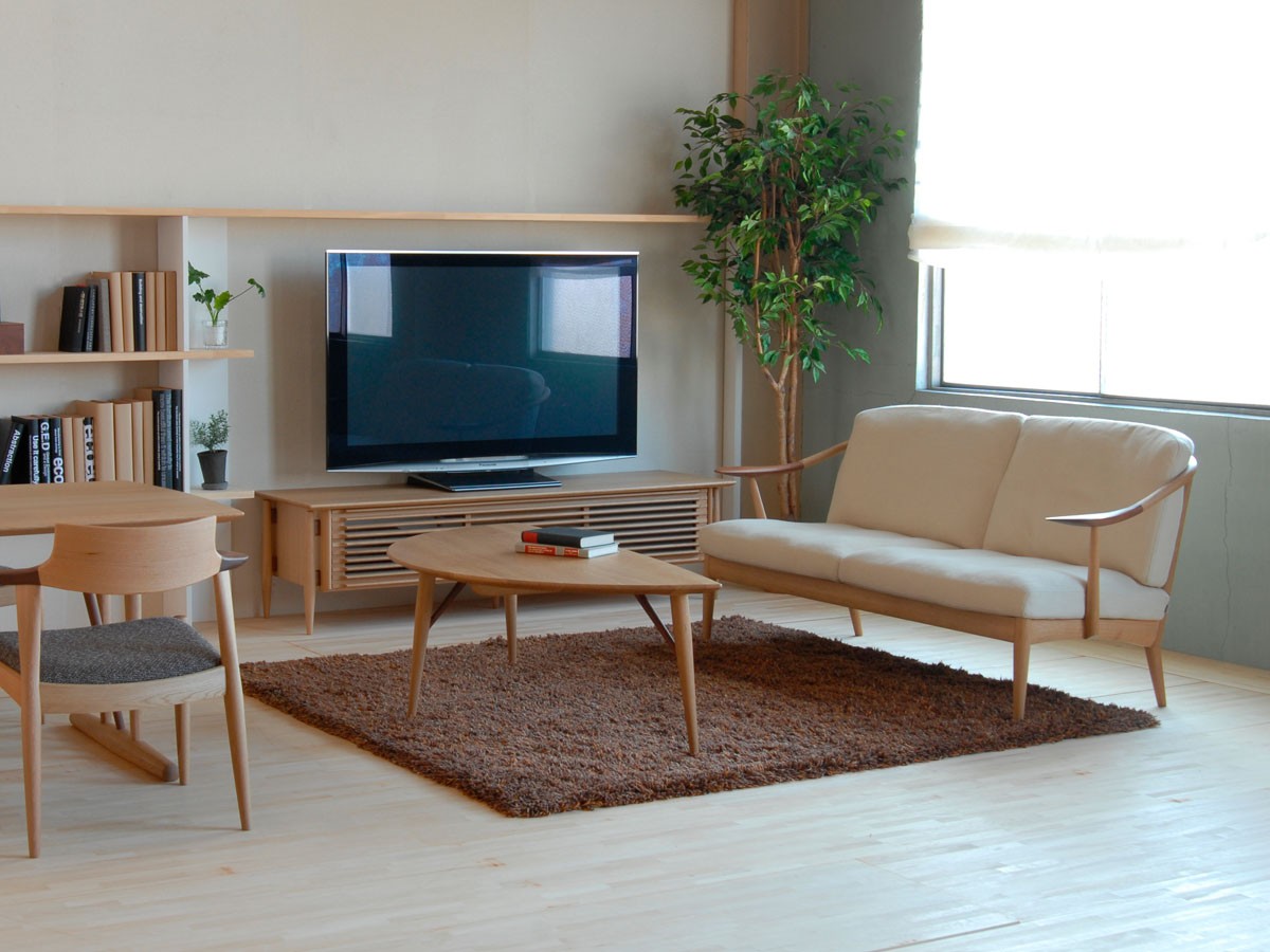 日進木工 WHITE WOOD Leaf Living Table / にっしんもっこう ホワイト