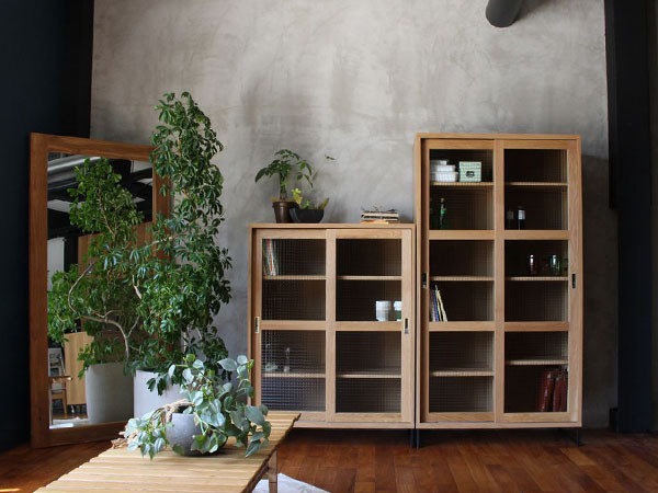 a.depeche splem slide glass cabinet low / アデペシュ スプレム