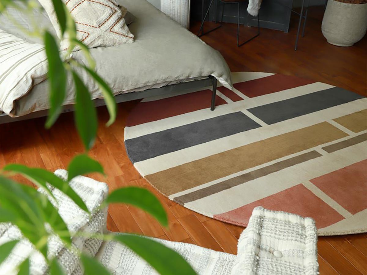 a.depeche pell wool rug circle chaubis / アデペシュ ペル